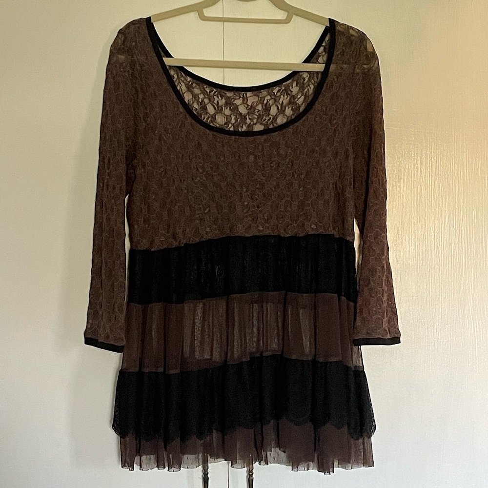 Lace Peasant Blouse top